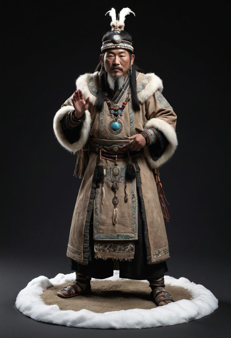 20801-2100404957-fully covered mountain medieval mongolian shaman in a fur and bone and drum, 1man standing, snow on the ground,(full body_1.5),.jpg